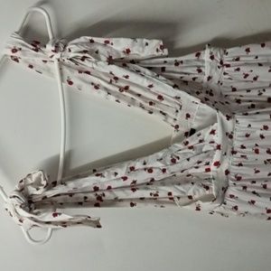 forever 21 white dress with red flowers
